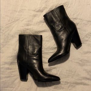 Marc Fisher black leather booties